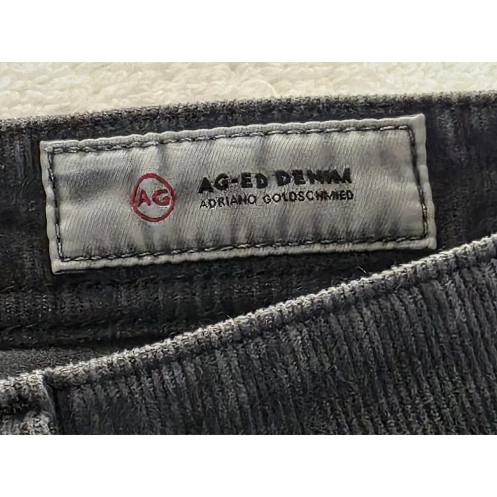 AG Adriano‎ Goldschmied Pants Mens 32x33 Gray Corduroy Tellis Modern Slim Skinny